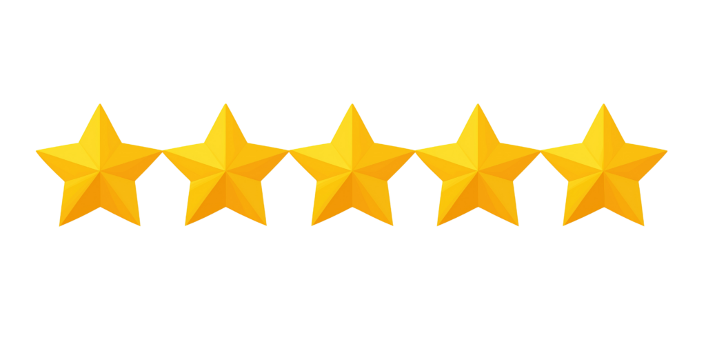 Five solid yellow stars lined up neatly side by side, just like beams across a clean white wall—simple and sturdy presentation. - Barndominiums Arkansas